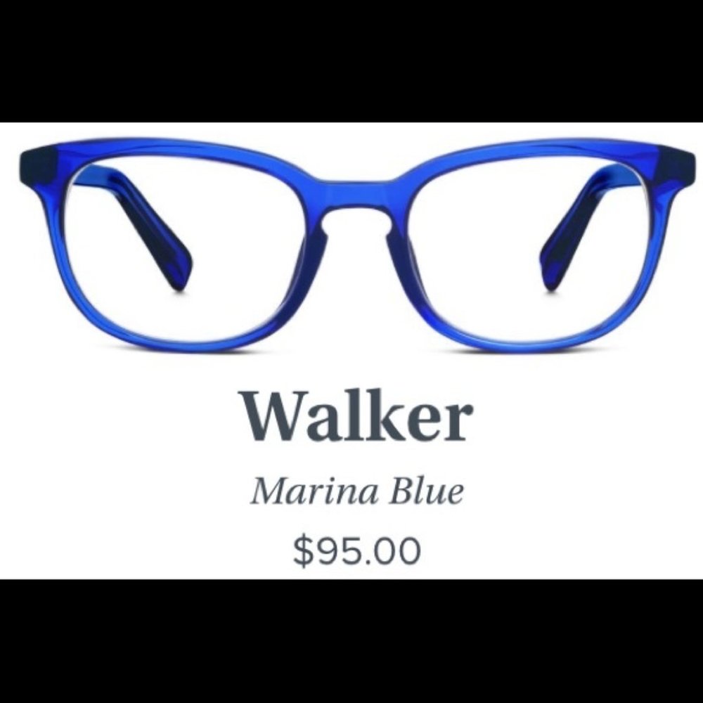 Warby Parker Walker Frames in Vibrant Blue Color -- Great Condition!